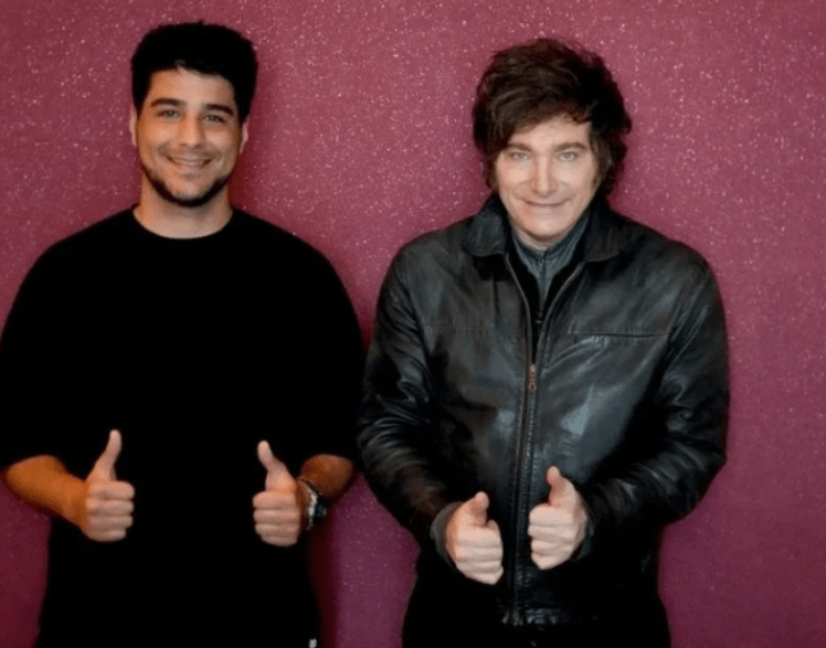 Javier Milei recorrió junto al candidato a diputado nacional Agustín Pellegrini la provincia de Santa Fe 