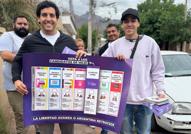 En Sanagasta, Gino Visconti y los candidatos provinciales de La Libertad Avanza impulsaron las ideas de la&nbsp;libertad