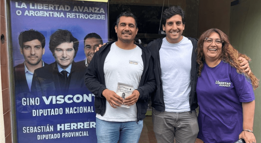 Gino Visconti recorrió Sanagasta junto a los candidatos provinciales de La Libertad&nbsp;Avanza